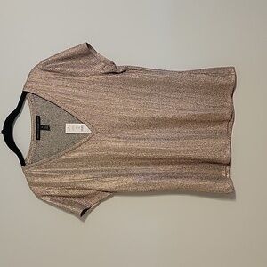 NWT White House Black Market Rose gold tshirt